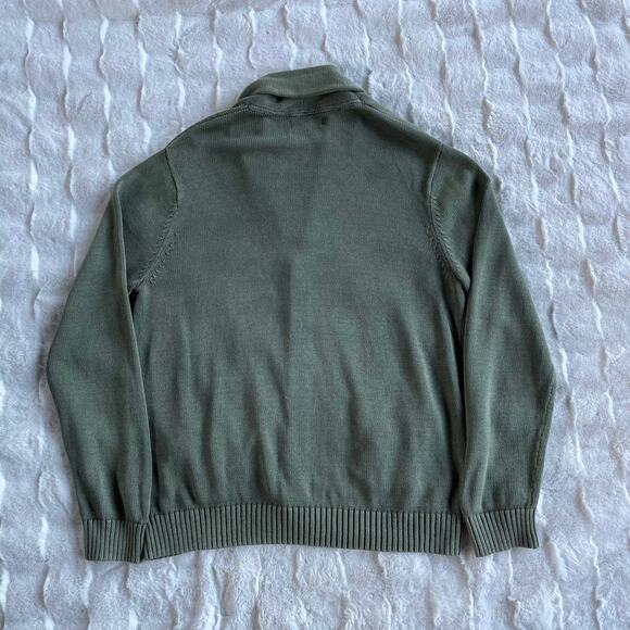 🔥Goodthreads Green Cotton Knitted Sweater Cardigan Kurt Cobain Grunge Grandpa - Picture 5 of 15